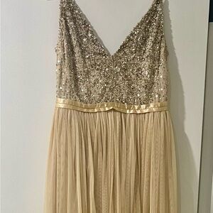 BHLDN gold gown